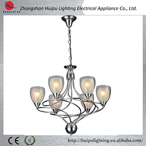 modern double glass shade chandelier from zhongshan huipu lighting