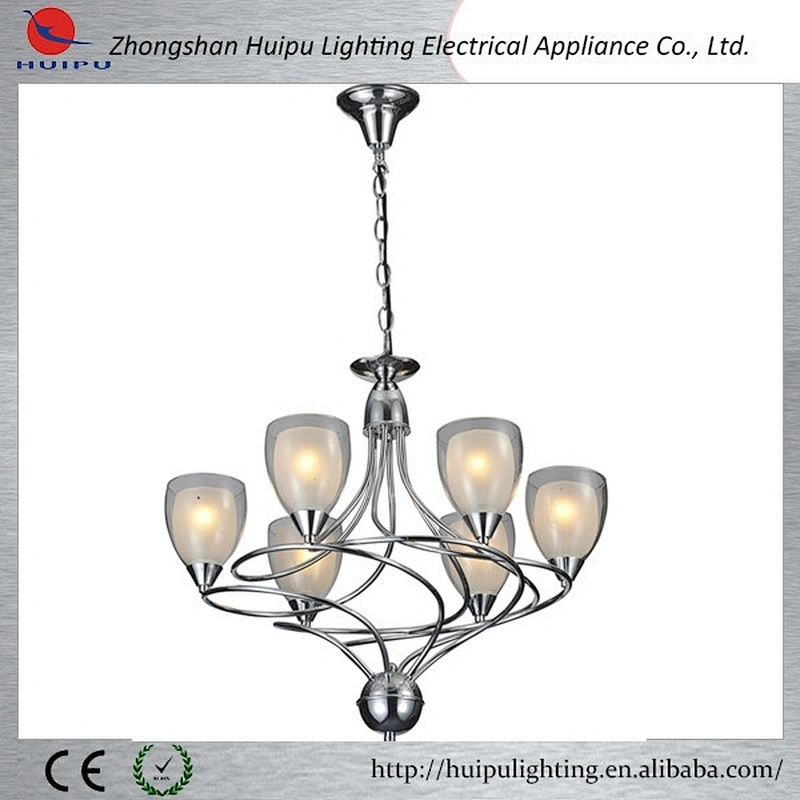 modern double glass shade chandelier from zhongshan huipu lighting