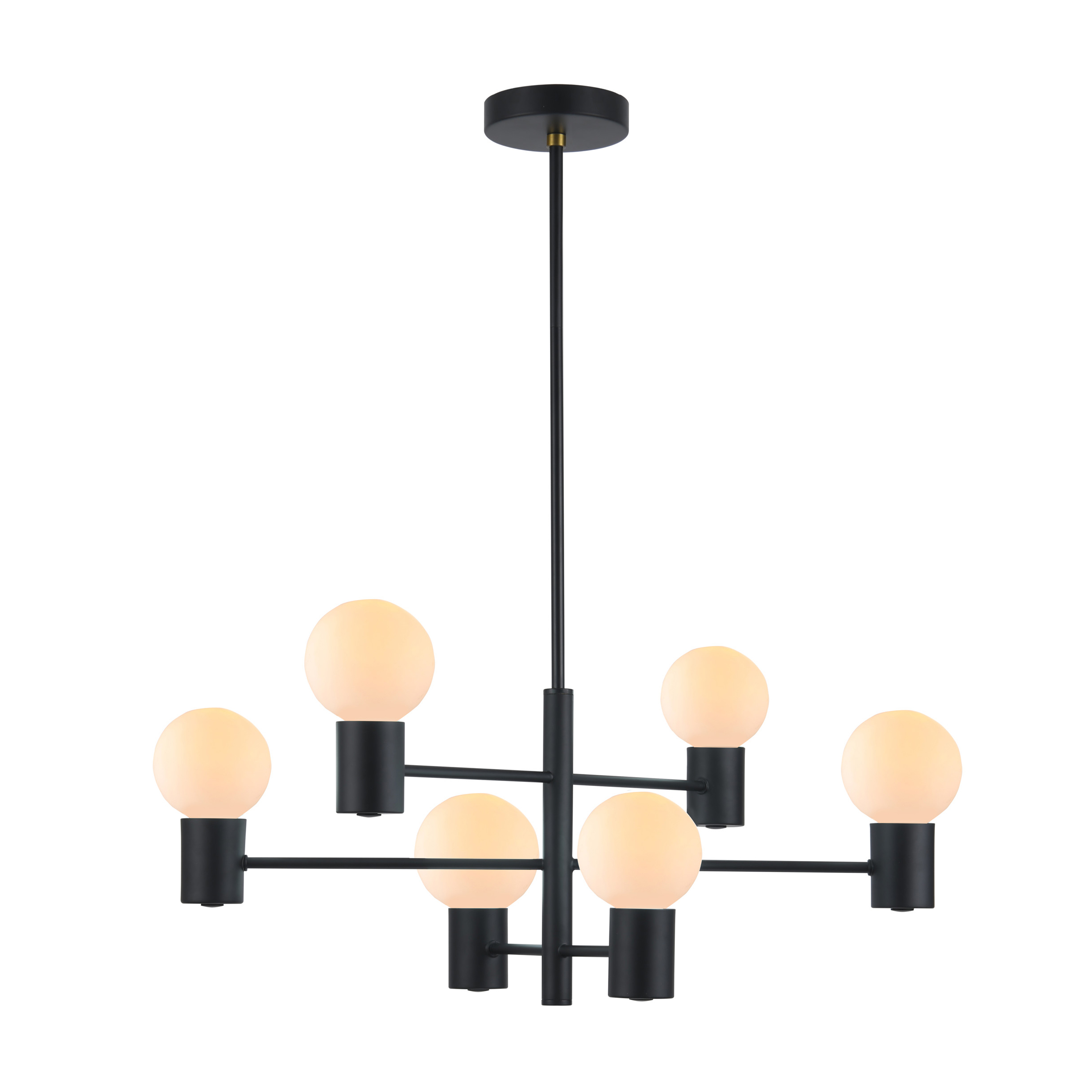 Modern black meals pendant light Zhongshan wholesale new design european indoor 6 lights chandelier