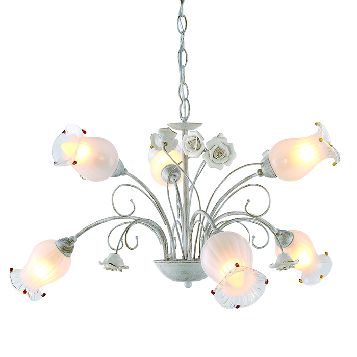 Classical lighting fixtures chandelier lamp with ceramix decorate for bedroom