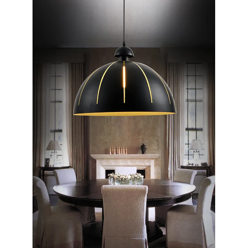 modern pendant light American black E27 meals pendant lamp