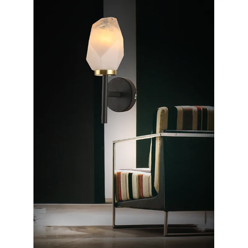 House Decoration Bedside Hotel Wall Lamp European Modern Style Beautiful High Quality Glass LED Wall Lamp