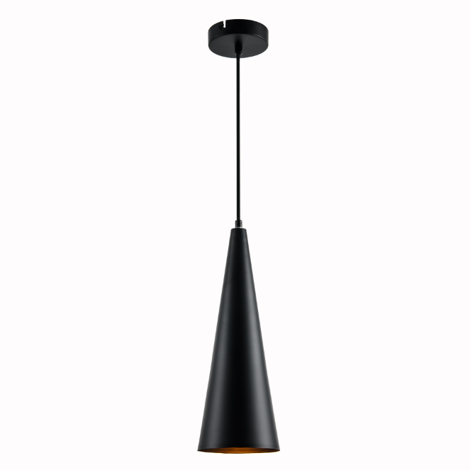 rustic black cone shape pendant light