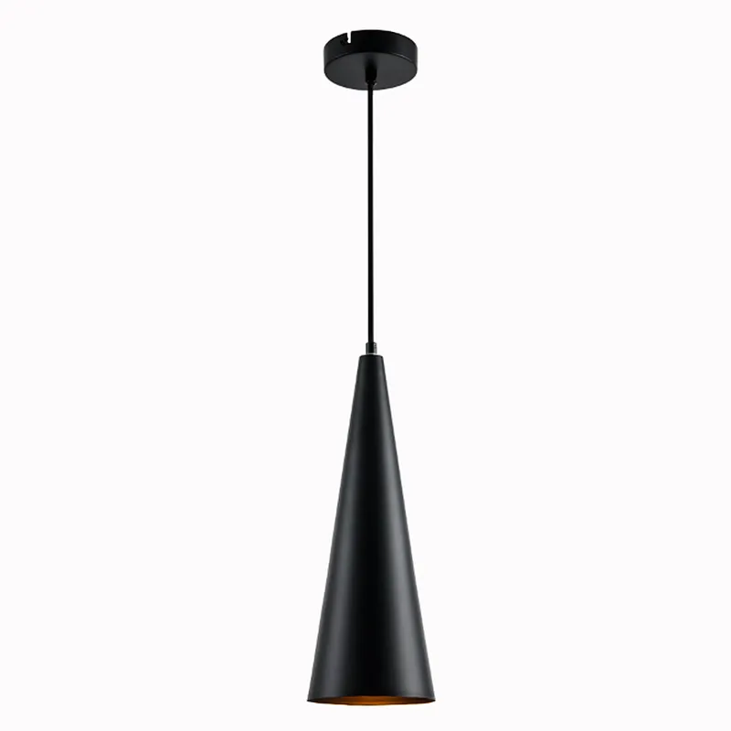 rustic black cone shape pendant light