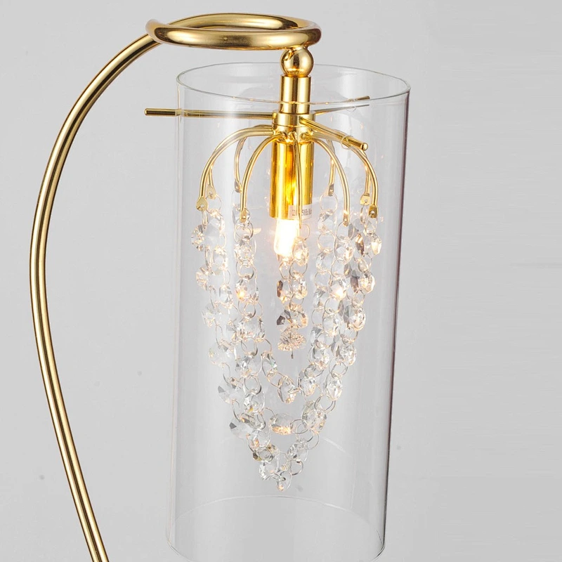 Modern Light Luxury Gold Desk Lamp Hot Selling Crystal Glass Table Lamp Hotel Villa Decoration