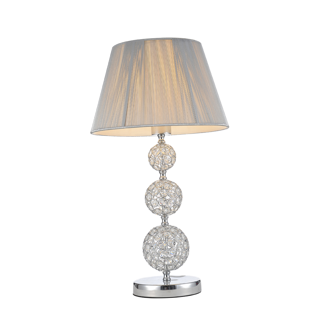 European modern table lamp with sliver fabric good quality study bedside table lamp