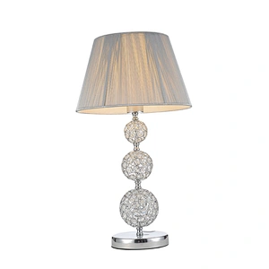 European modern table lamp with sliver fabric good quality study bedside table lamp