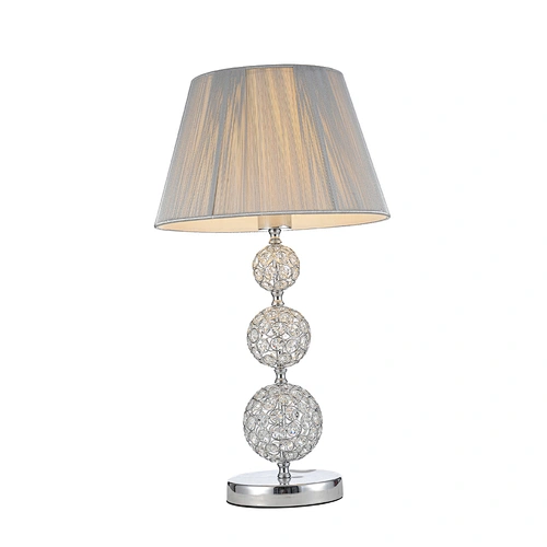 European modern table lamp with sliver fabric good quality study bedside table lamp