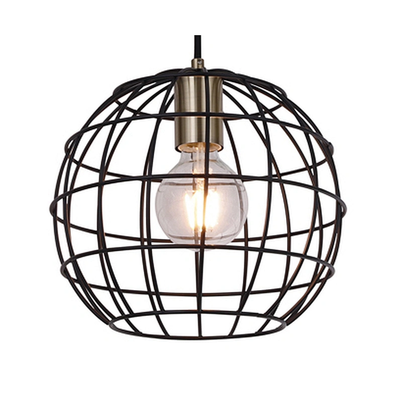 Modern industrial style cage hanging light simple iron art E27 home hotel decoration pendant light