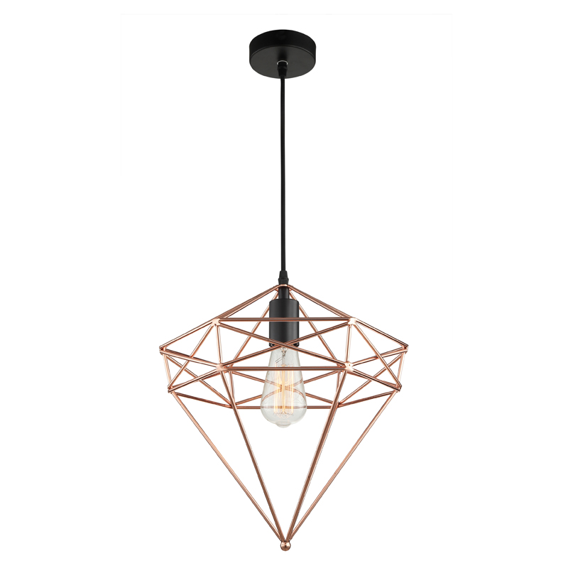 Industrial style iron art rose gold pendant light modern loft home hotel dinning decoration E27 pendant light