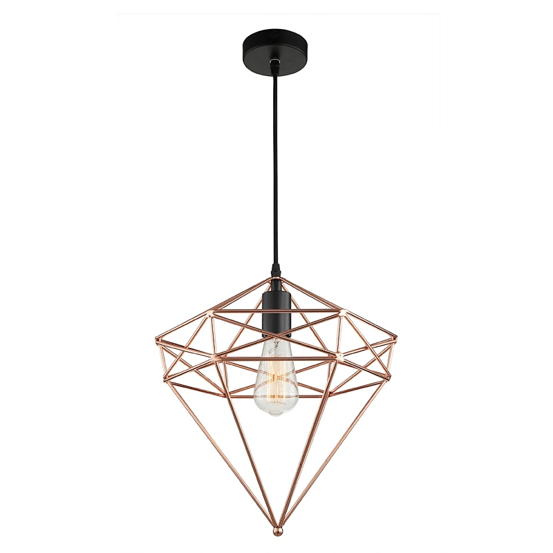 Industrial style iron art rose gold pendant light modern loft home hotel dinning decoration E27 pendant light