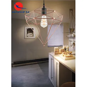 Industrial style iron art rose gold pendant light modern loft home hotel dinning decoration E27 pendant light