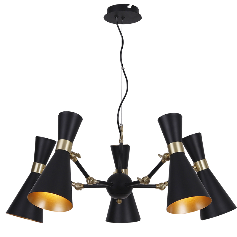 Zhongshan Factory Hand Made Retro Black Finish Chandelier Lights