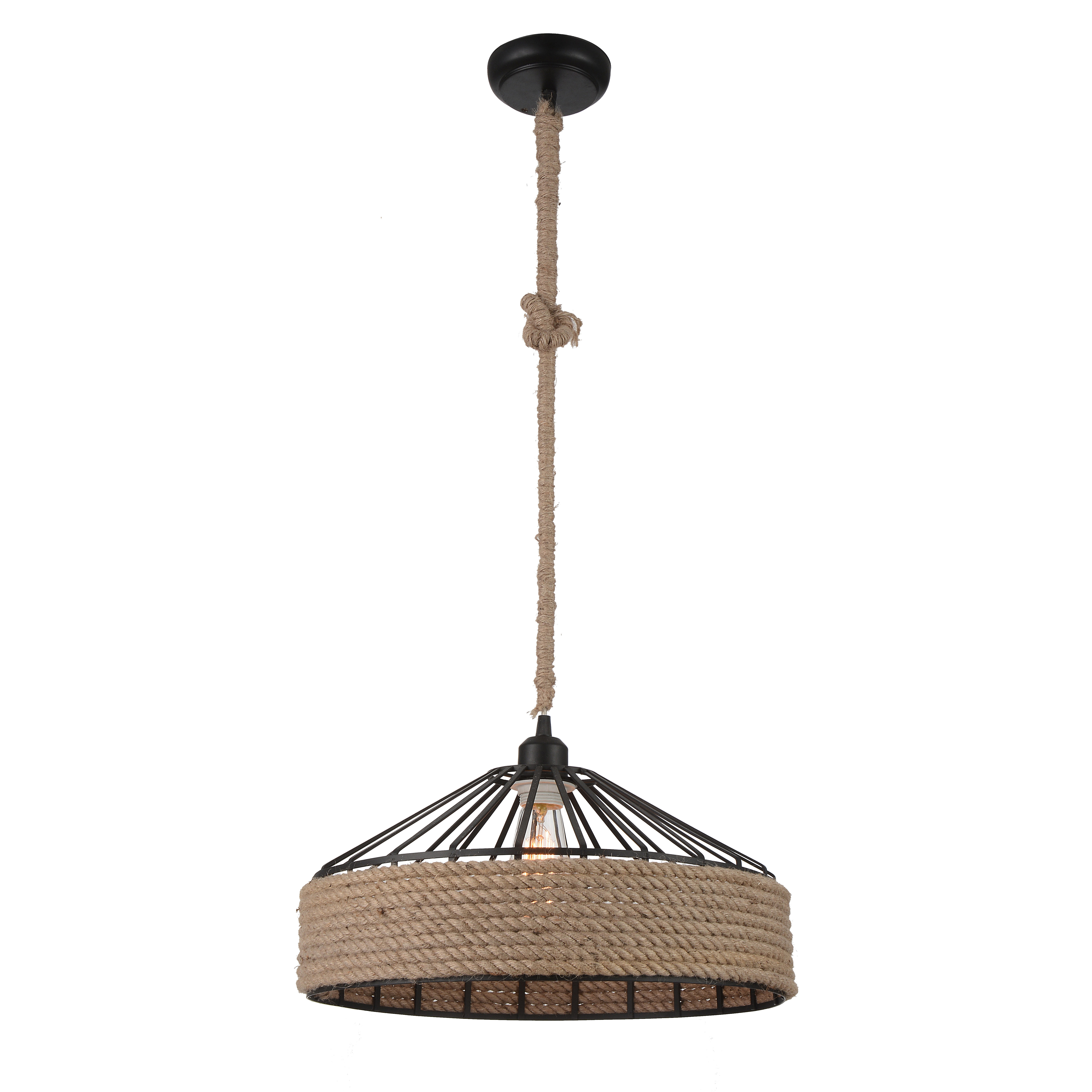 China hot sale American retro hemp rope pendant light with E27 lamp holder dinning lighting