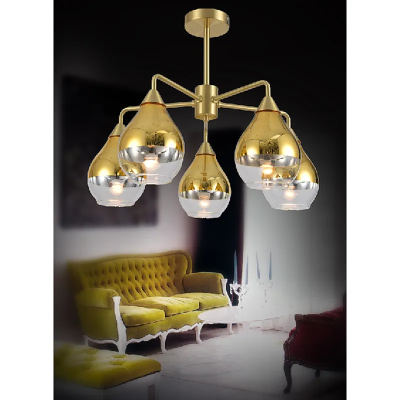 European contemporary gold ceiling lamp wholesale modern luxury E27 ceiling lamp for house
