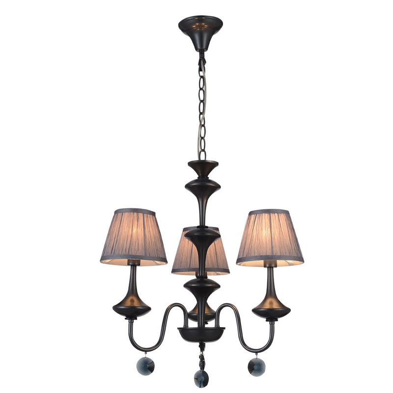 European traditional high quality pendant light with  purple fabric shade E14 crystal chandelier pendant light