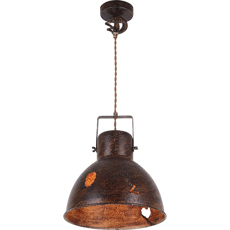 Post Modern Iron Art Unique Antique Rusty Bronze Bar Home Indoor Pendant Light