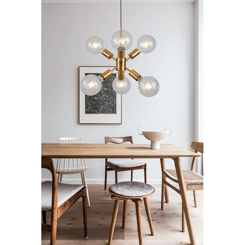 China wholesale modern pendant light  indoor decoration 6 lights pendant chandelier