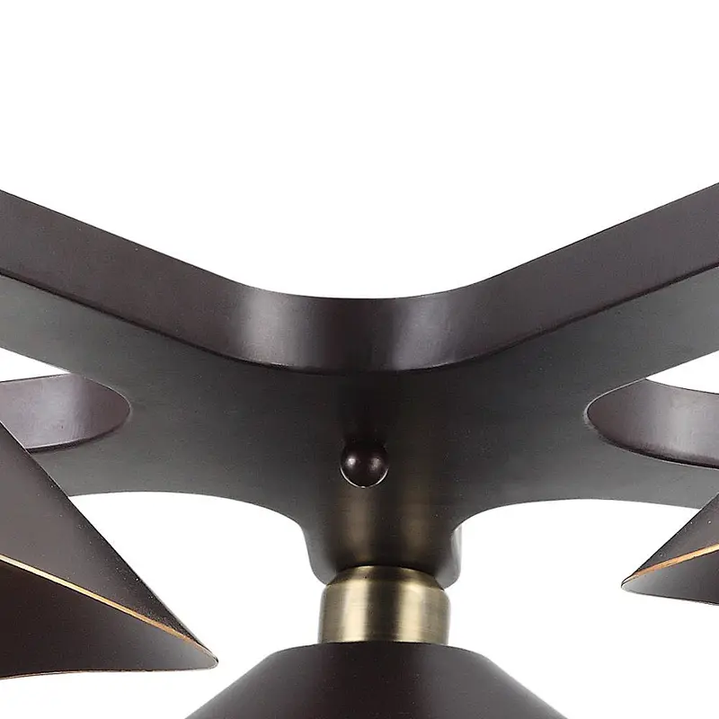 Postmodern Style Brass Lamp Cup 5 Lamp Holders Coffee Metal Unique Ceiling Lamp