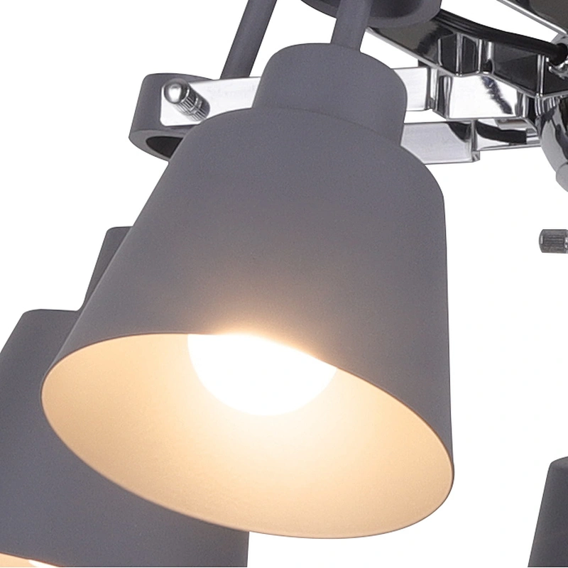 Nordic Post-modern Fashionable Industrial Grey Trumpet Metal Chandelier Pendant Light