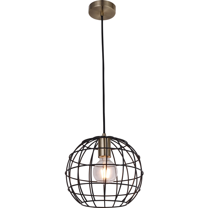 Modern industrial style cage hanging light simple iron art E27 home hotel decoration pendant light