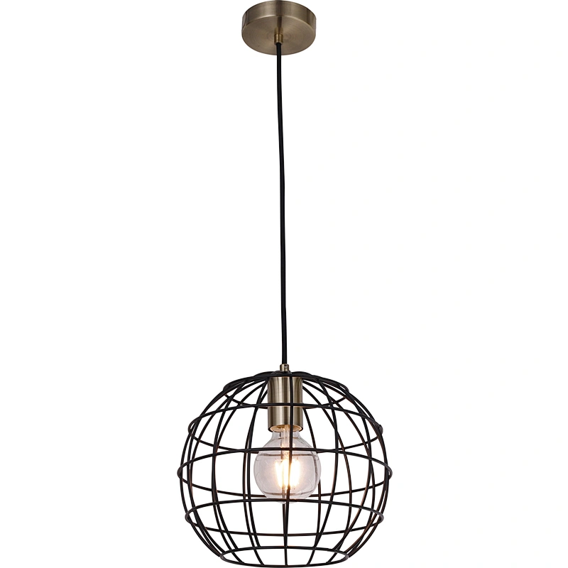 Modern industrial style cage hanging light simple iron art E27 home hotel decoration pendant light