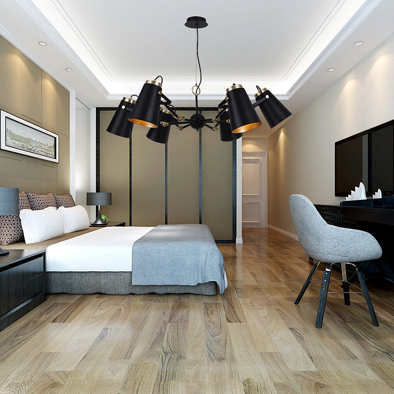 Indoor Project 6 Light Lighting Chandelier Black Pendant Lamp