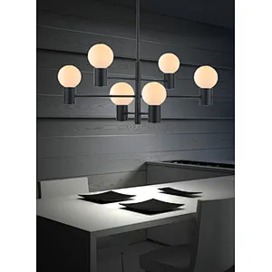 Modern black meals pendant light Zhongshan wholesale new design european indoor 6 lights chandelier