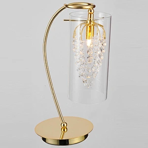 Modern Light Luxury Gold Desk Lamp Hot Selling Crystal Glass Table Lamp Hotel Villa Decoration