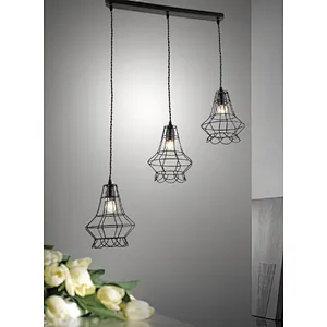 iron art fancy black pendant light restaurant bar home hotel decoration light