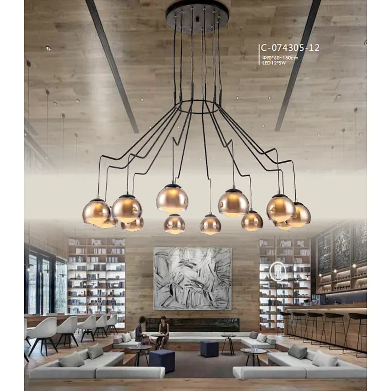 LED Nordic modern chandelier beautiful high quality hall chandelier