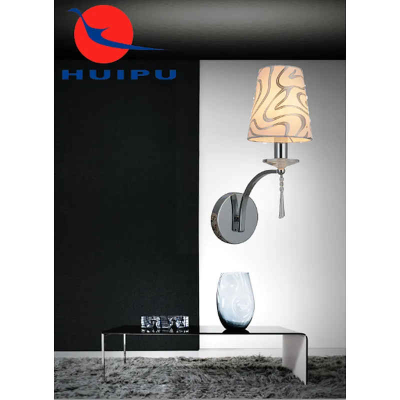 classic elegant crystal fabric wall light