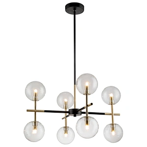 Zhongshan factory modern concise elegant black and gold chandelier pendant light home decoration LED pendant light