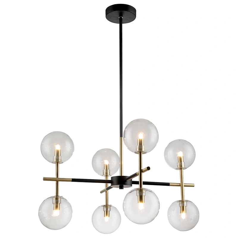 Zhongshan factory modern concise elegant black and gold chandelier pendant light home decoration LED pendant light