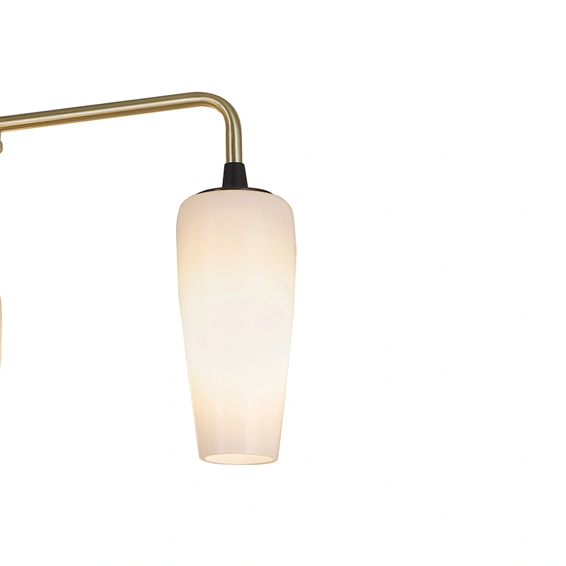 New Design Luxury Modern Pendant Light Hotel Villa Glass Shade Gold Chandelier Hanging Light With E14 Lamp Holder