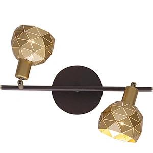 Postmodern Golden Brass Iron Art Vintage Industrial Wall Mounted Ceiling Light