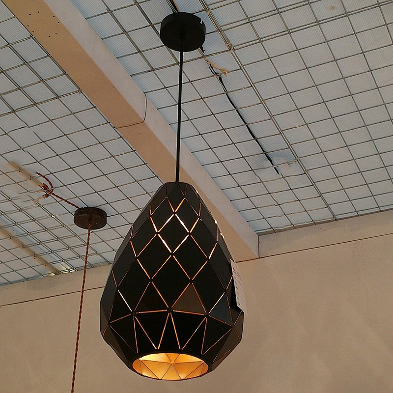 Hot sale industrial style rustic black painting metal pendant light