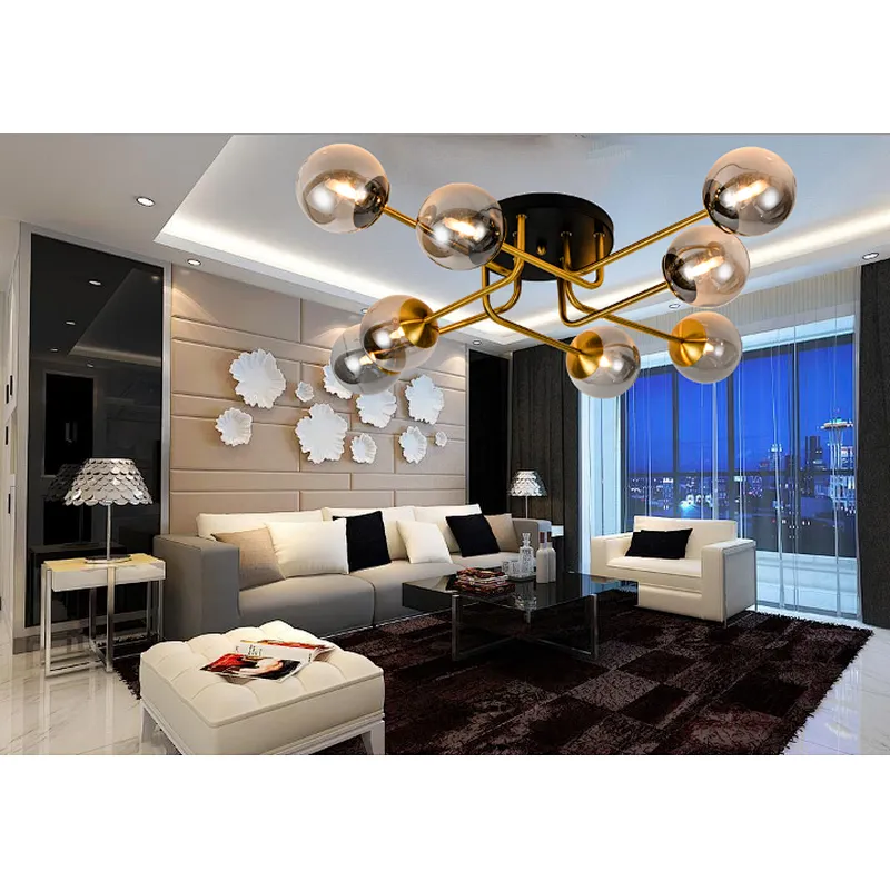 Modern fashion 8 lights ceiling lamp European style fancy indoor house hotel decoration ceiling light