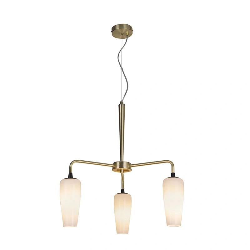 New Design Luxury Modern Pendant Light Hotel Villa Glass Shade Gold Chandelier Hanging Light With E14 Lamp Holder