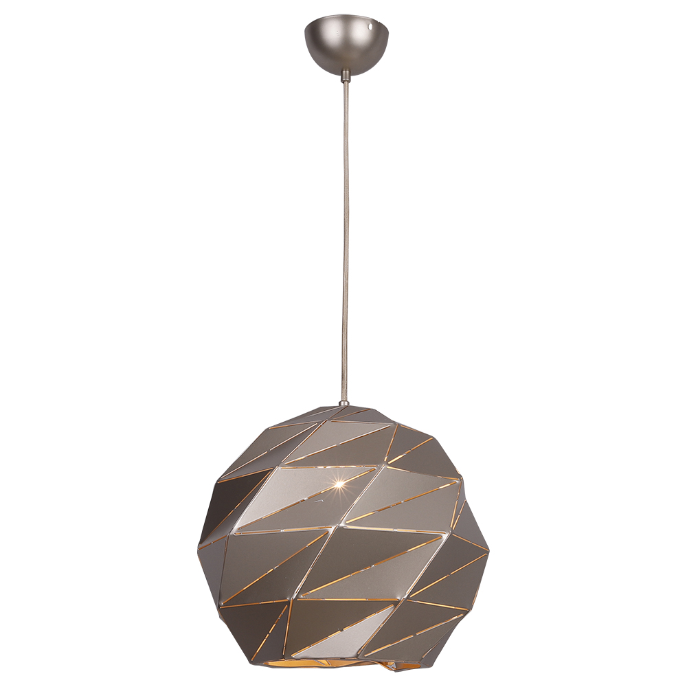 Post Modern Elegant Champagne Gold Metal Hanging Pendant Light