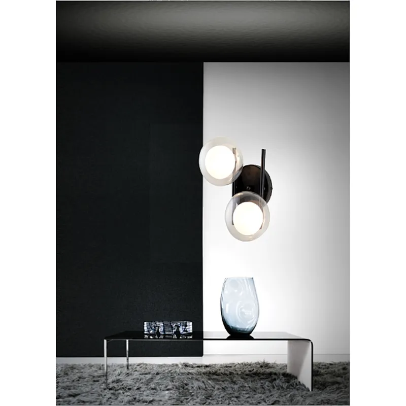 Modern simple glass ball wall lamp european high-end bedside lamp with G9 lamp holder