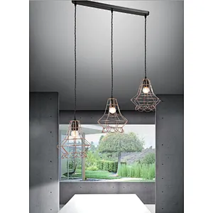 Contemporary rose gold E27 pendant light