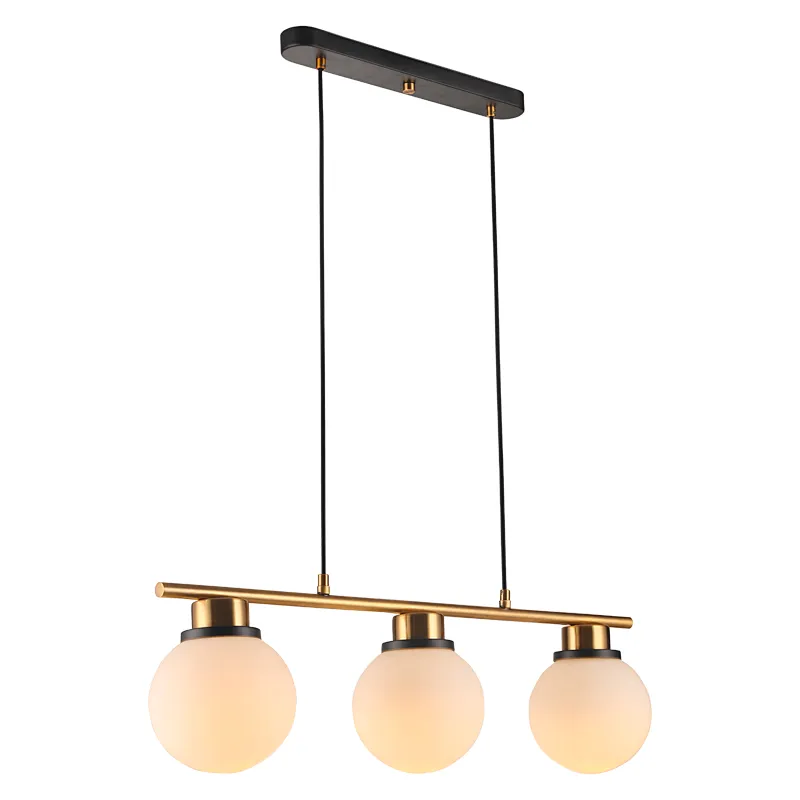 Zhongshan wholesale modern 3 lights pendant light with white glass indoor decoration pendant lamp