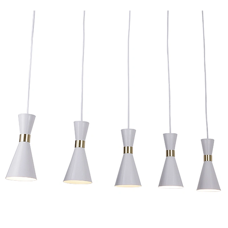 5 Lights White Finish Home Decorate Adjustable Pendant Lighting Chandelier