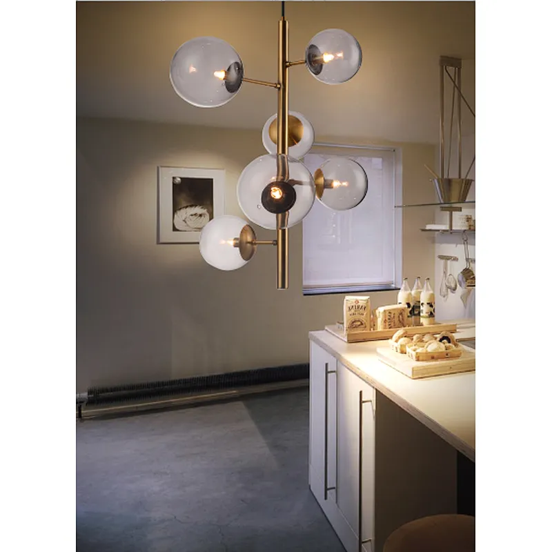Beautiful modern creative grey glass pendant light restaurant bar home hotel decoration led pendant light