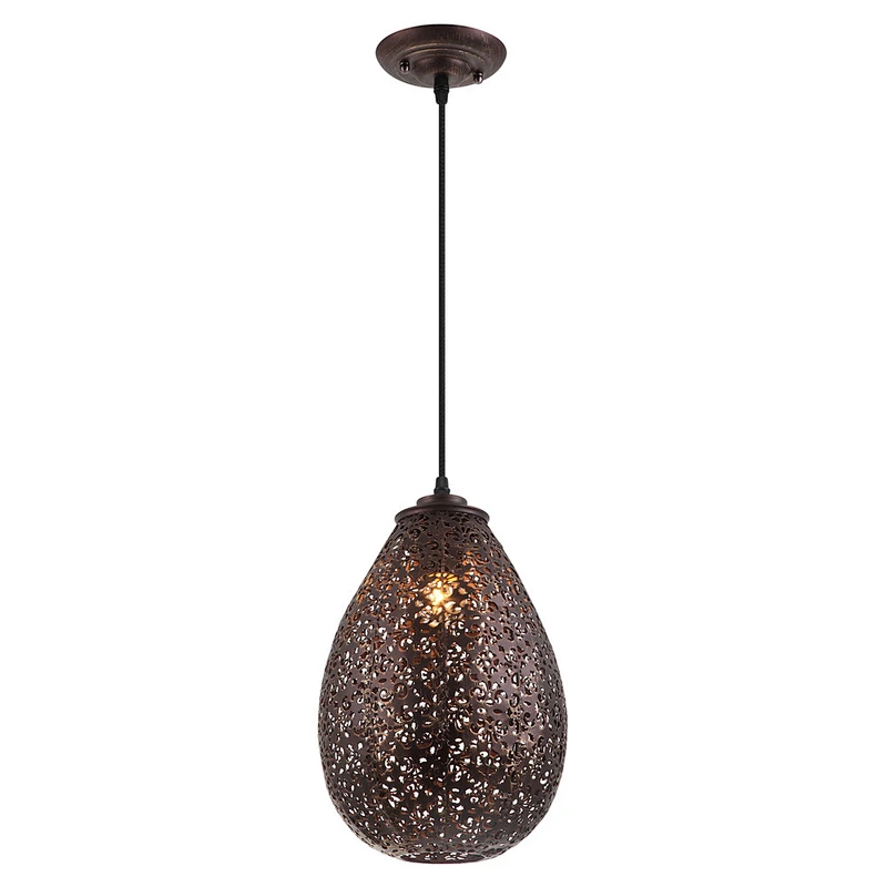 Vintage Loft Spanish Style Restaurant Sheet Iron Soldering Technique Antique Brass Copper Metal Hanging Pendant Lamp