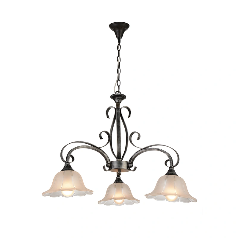 American classic iron art E14*3 pendant light home hotel villa decoration vintage chandelier