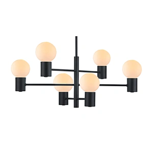 Modern black meals pendant light Zhongshan wholesale new design european indoor 6 lights chandelier