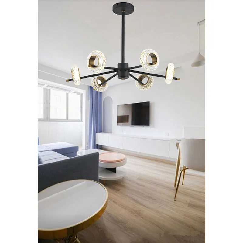 LED modern crystal chandelier european good quality interior decoration chandelier
