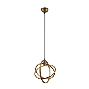 Nordic modern golden iron ball pendant light consists of 3 iron rings with E27 lamp holder